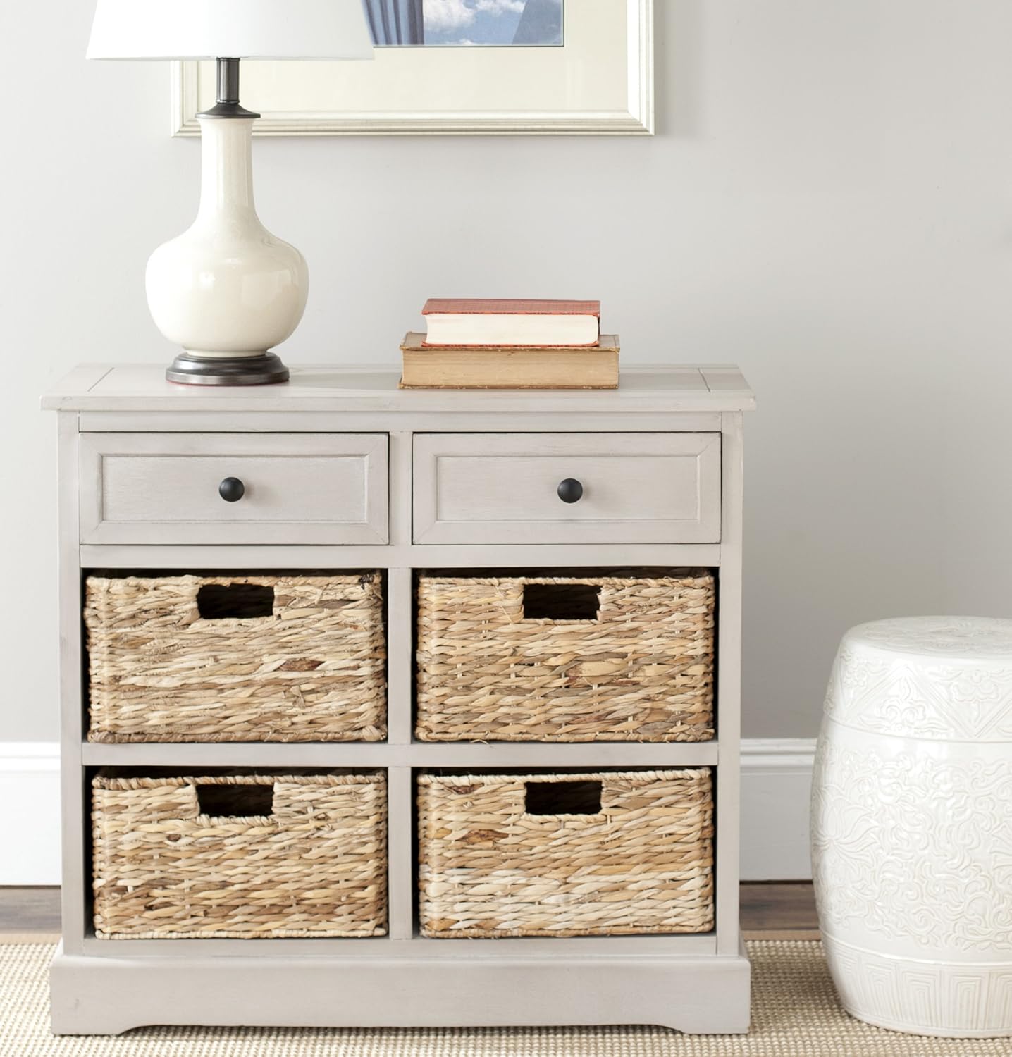 Wicker Basket Storage Unit a7