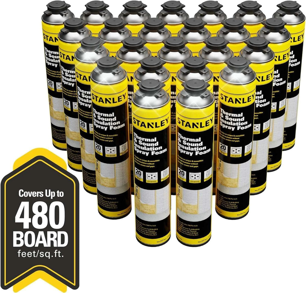 Stanley Supercoat Spray Foam Insulation Kit, Closed Cell, 480 Board Feet S383