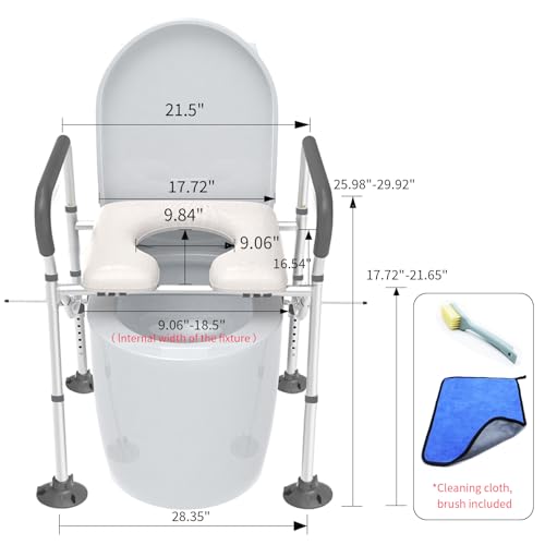 Elevated Toilet Seat with Handles for Seniors 450lbs k7m