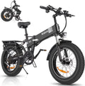 Folding Ebikes for Adults Ridstar, 750W Motor 48V 14AH Removable Battery 20" x 4.0 Fat Tire Shimano 7-Speed 19.8MPH Electric Bike