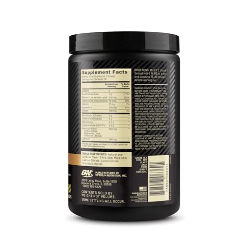Optimum Nutrition Gold Standard Pre Workout Advanced, Berry Blast, 20 Servings G626