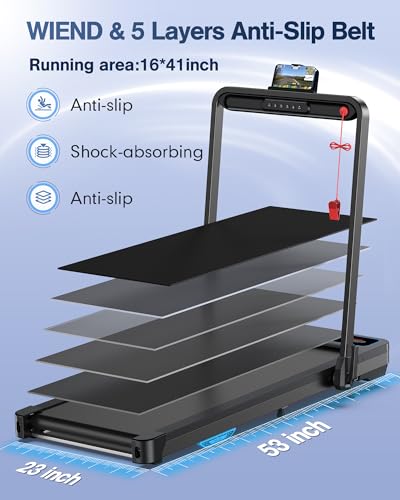 Walking Pad Treadmill 2 in 1 Voice Control 300lbs Capacity a7