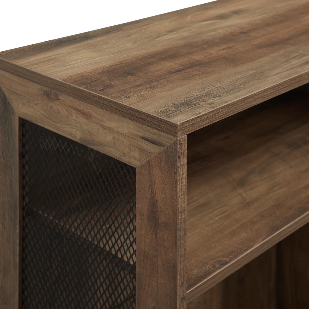 Walker Edison Designs Jeremy 6-Shelf Reclaimed Bookcase Barnwood X8525
