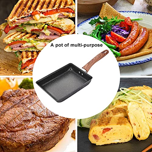 Japanese Omelette Pan Tamagoyaki Nonstick Square Egg Roll Pan, 6.3 x 7.8 inch, Black A8103