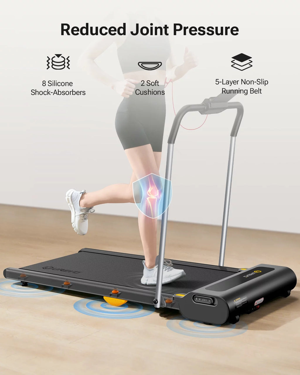Under Desk Treadmill 2 in 1 Folding with Smart Console a7