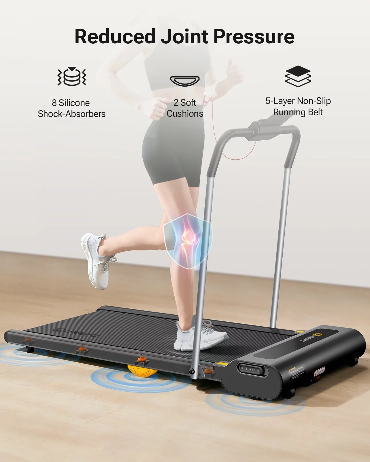Under Desk Treadmill 2 in 1 Folding with Smart Console a7