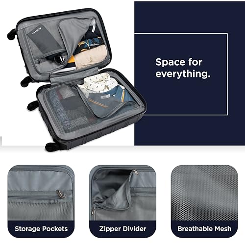Ben Sherman Nottingham 28-Inch Hardside Spinner Luggage, Charcoal V39050