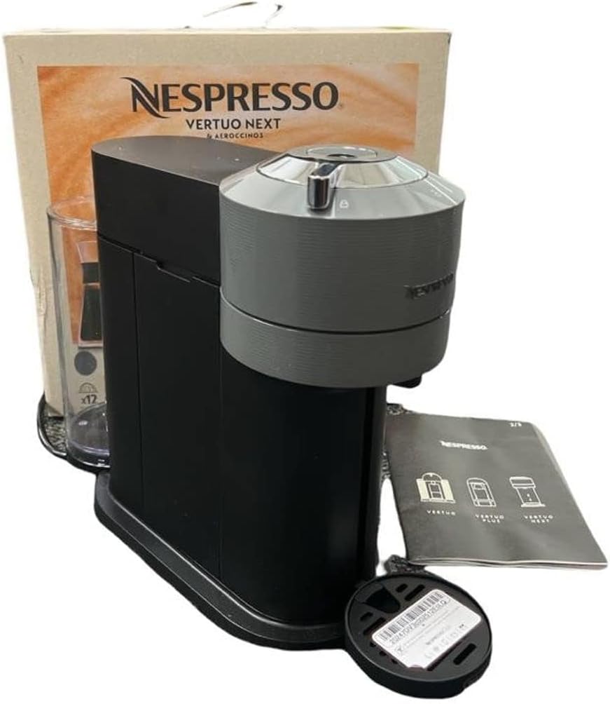 De'Longhi Vertuo Next Deluxe Coffee Machine with Aeroccino - Chrome D69465