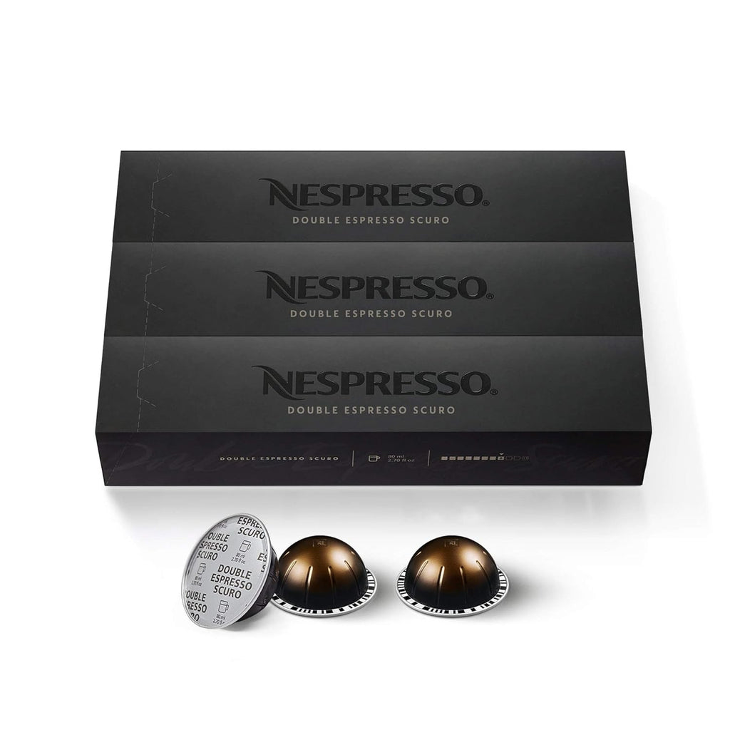 Nespresso VertuoLine Coffee Capsule Bundle - Melozio and Double Espresso Scuro N126