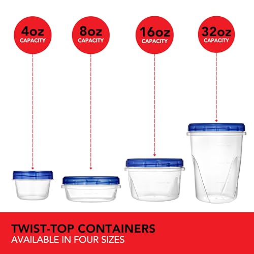 Stock Your Home 4oz Plastic Containers with Twist Top Lids, 6 Pack H479830