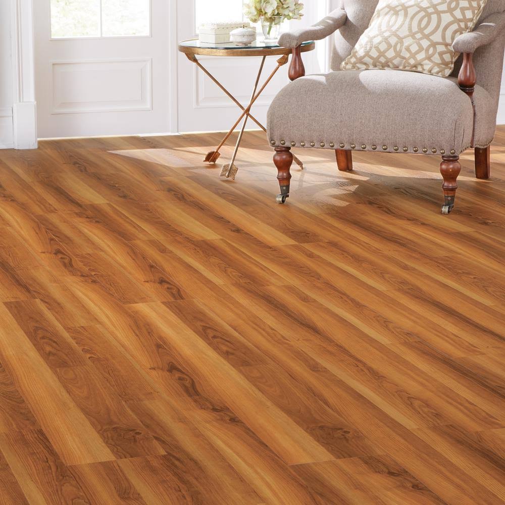 Luxury Vinyl Plank Flooring Warm Cherry 24.74 Sq Ft Case k7