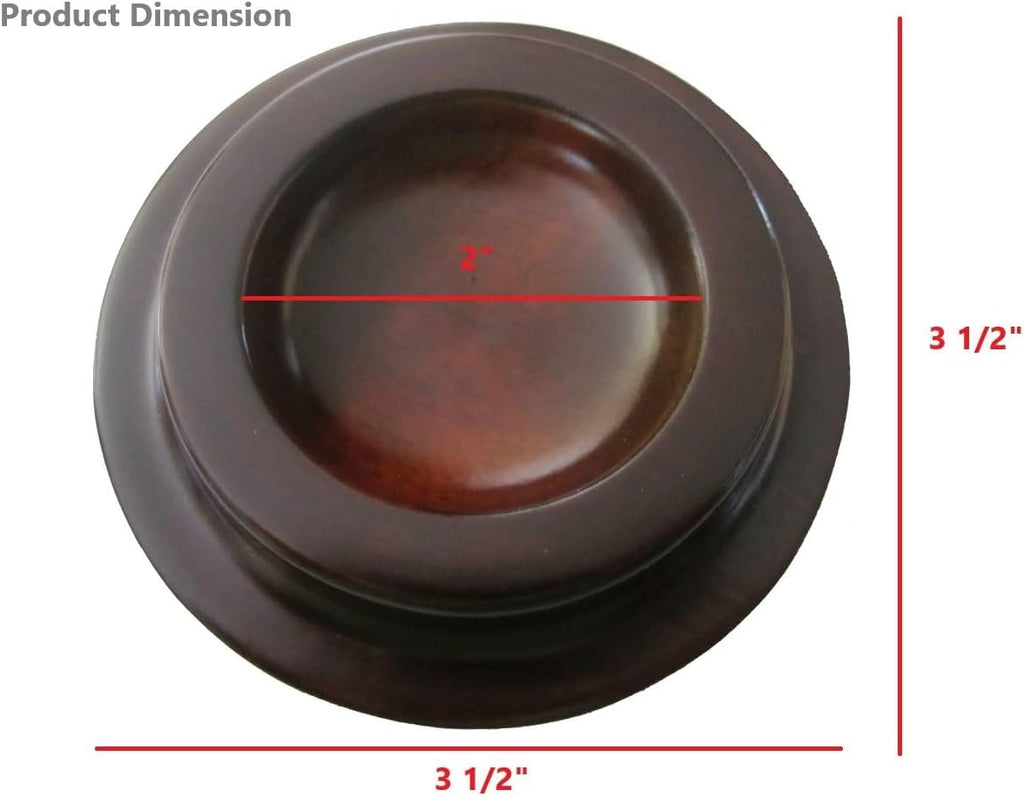 Walnut Piano Caster Cups for Hardwood Floors (Set of 4) A154299