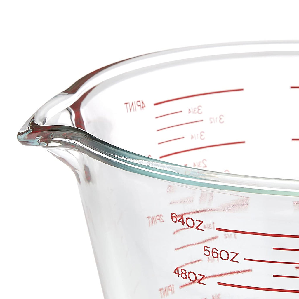 Amazon Basics Glass Measuring Cup 8 Cup 2 Liters Transparent T79080