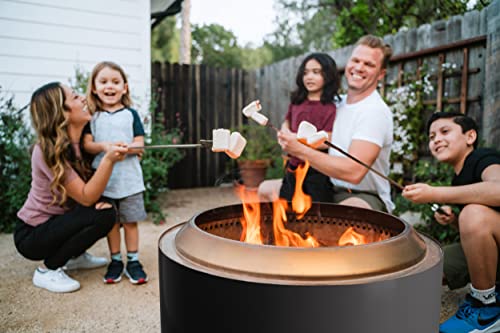 Solo Stove Yukon 2.0 + Stand 27 Inch Smokeless Fire Pit, Stainless Steel, Bronze S256