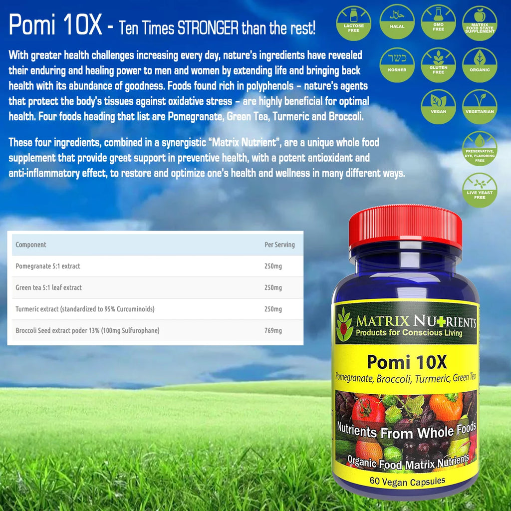 POMI 10X - Lower PSA Levels - Vegan Capsules (60ct) J946