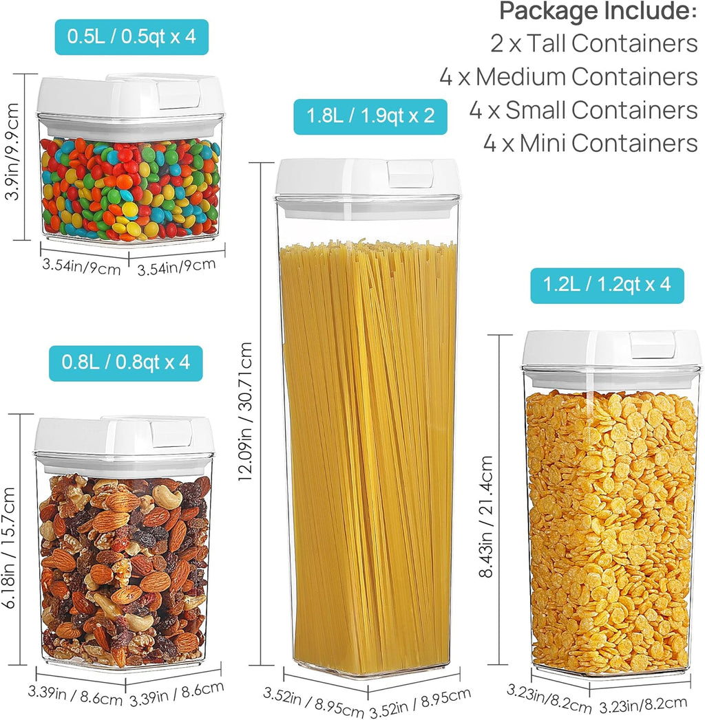 Vtopmart 14 PCS Airtight Food Storage Containers Set with Easy Lock Lids O464