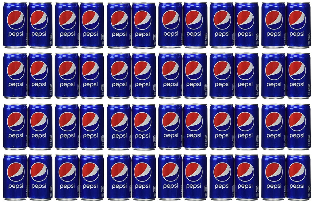 Pepsi Cola Soda 7.5oz Mini Cans 3/8 Packs (24 Cans)