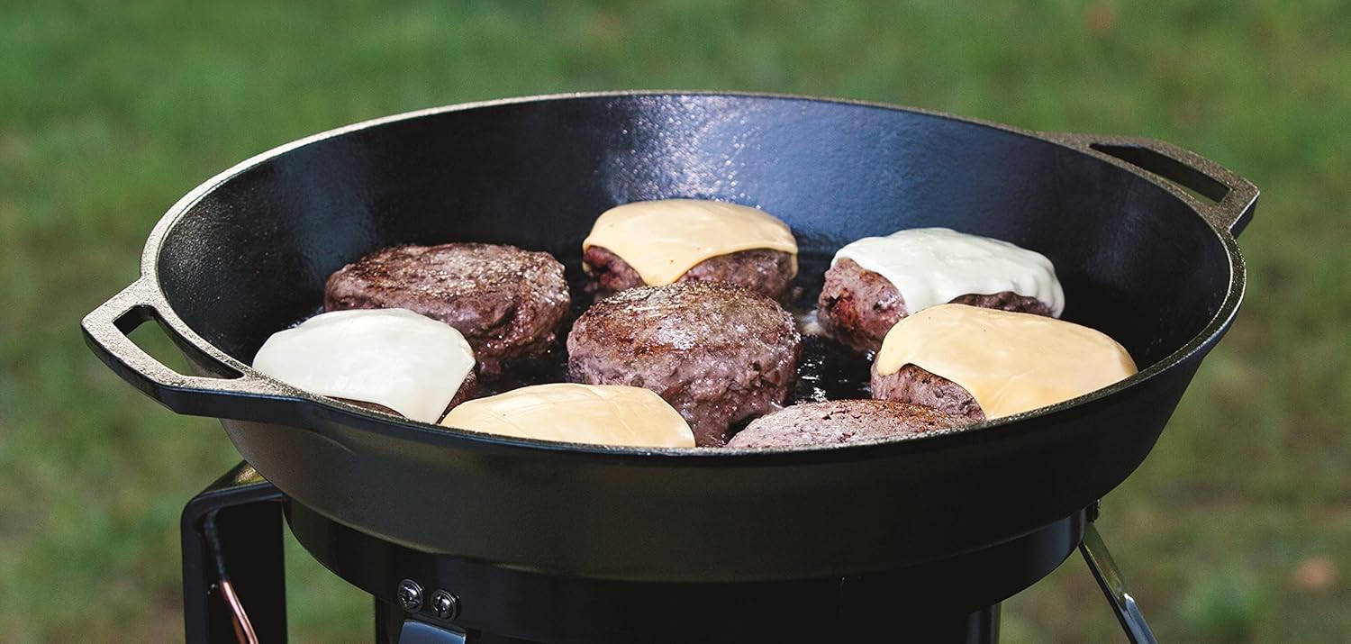 Lodge 17 Inch Pre-Seasoned Cast Iron Skillet with Dual Handles N339535