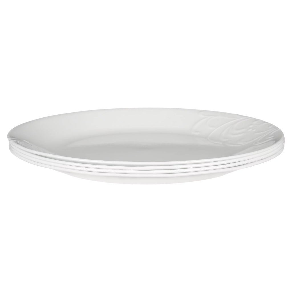 Corelle Madeline Embossed 12-Piece White Dinnerware Set J548316