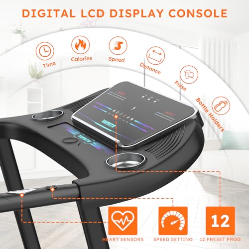 Folding Electric Treadmill with Incline for Home Running Walking a7