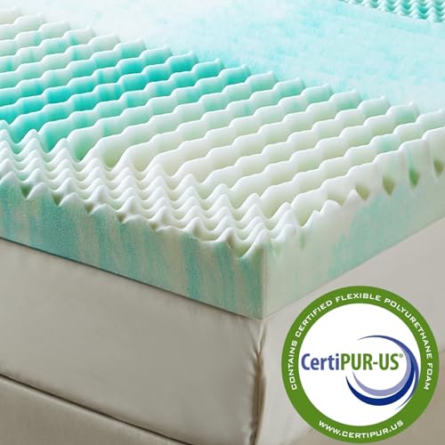 Gel Memory Foam Mattress Topper Queen 3 Inch Airflow Design a7