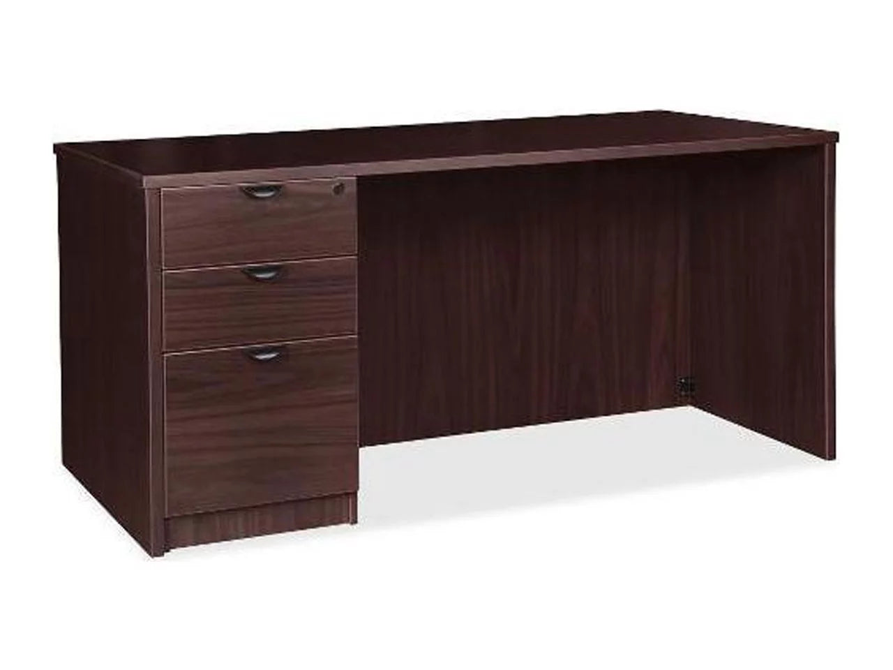Lorell Prominence 2.0 Espresso Laminate Left-Pedestal Desk, 72" x 36" S310328