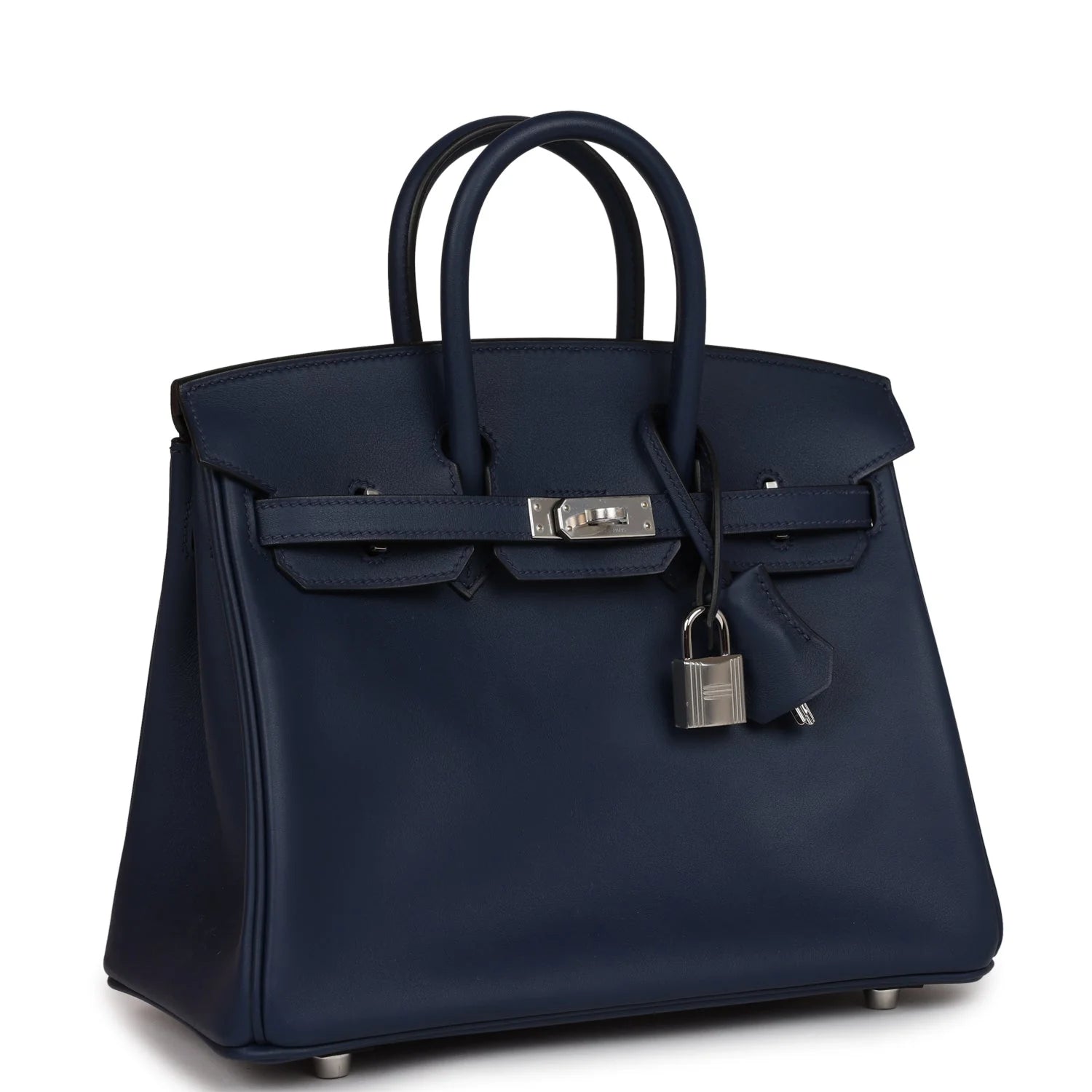 Birkin 25 Bleu Navy Swift Palladium Hardware a7