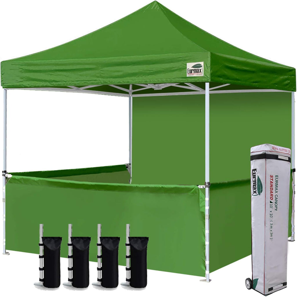 10x10 Pop-up Canopy Tent with Sidewalls and Roller Bag q7k