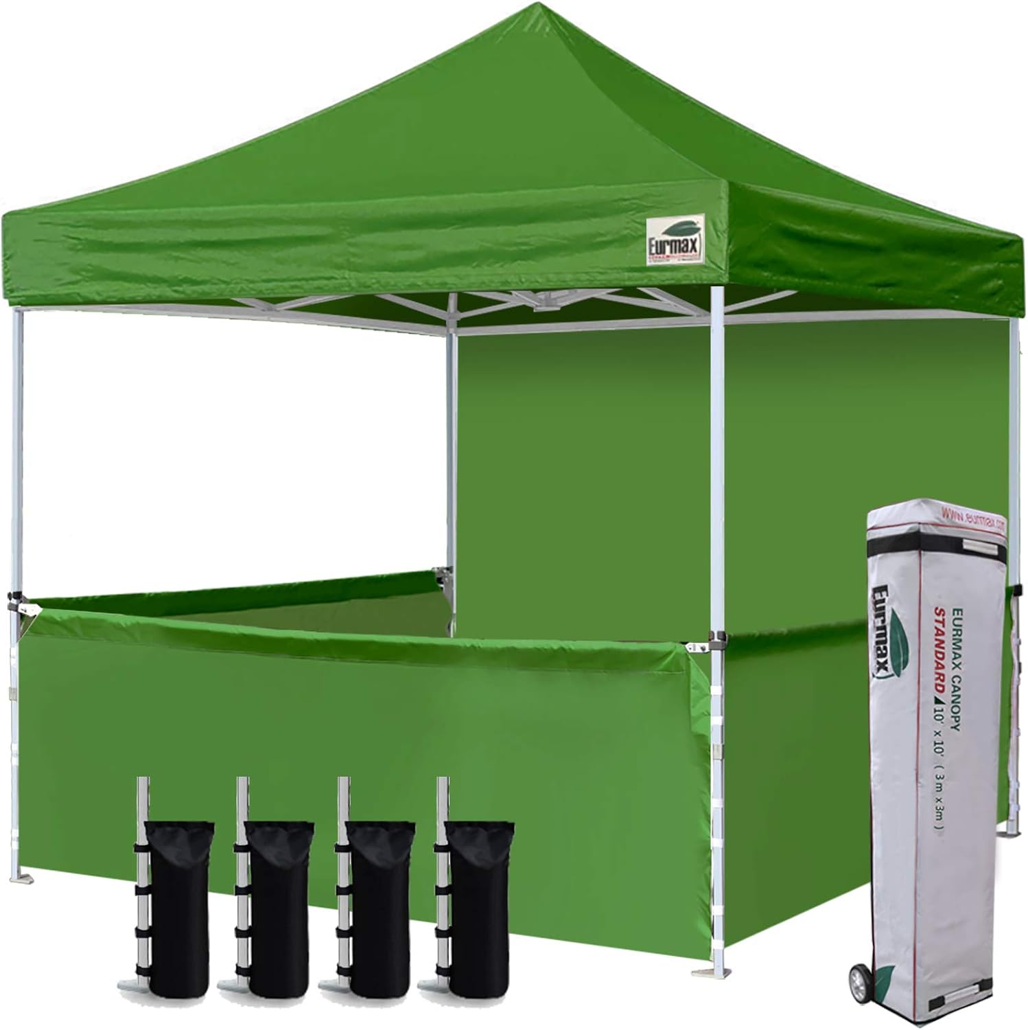10x10 Pop-up Canopy Tent with Sidewalls and Roller Bag q7k