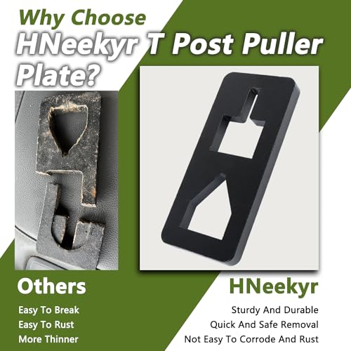 T Post Puller Plate Heavy-Duty Steel Orange k7