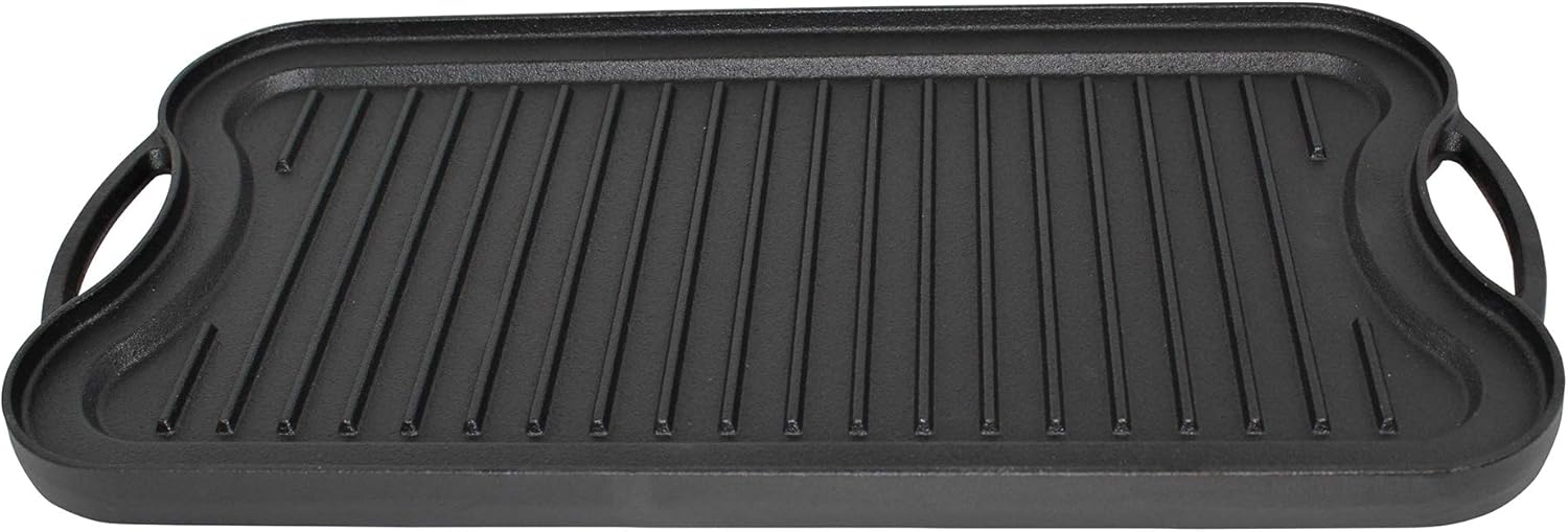 Mirro MIR-19055 Pre-Seasoned Cast Iron Reversible Grill/Griddle with Handles, 20 Inch G184927