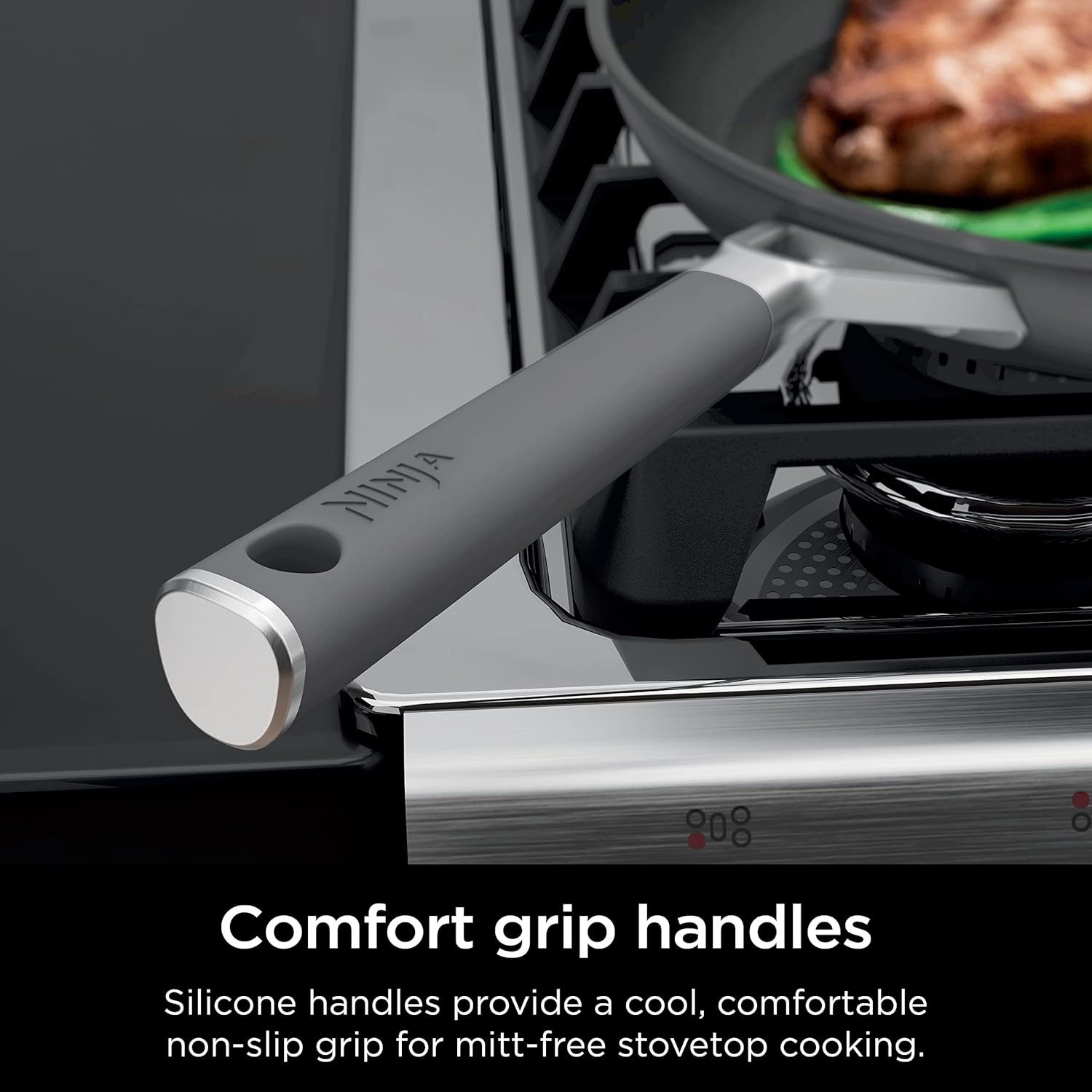 Ninja CW60020 NeverStick Comfort Grip 8" Fry Pan, Nonstick, Grey F43218