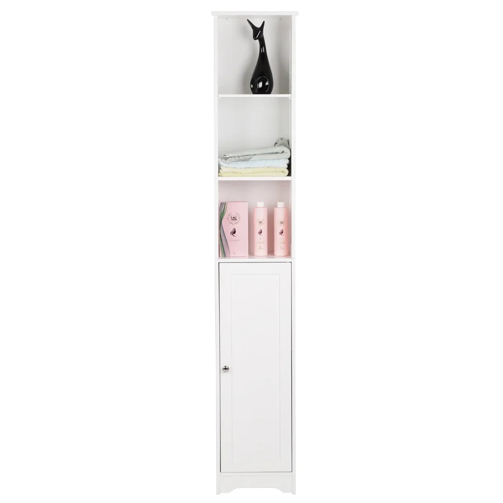 VINGLI 67" Tall Narrow Bathroom Storage Cabinet White T475
