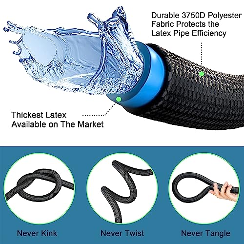 Expandable Garden Hose with Spray Nozzle Brass Fittings k7m