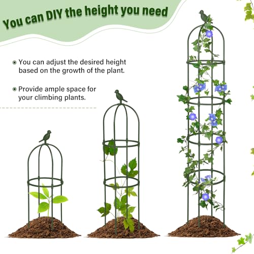 Garden Obelisk Trellis for Climbing Plants Rustproof Metal White a7