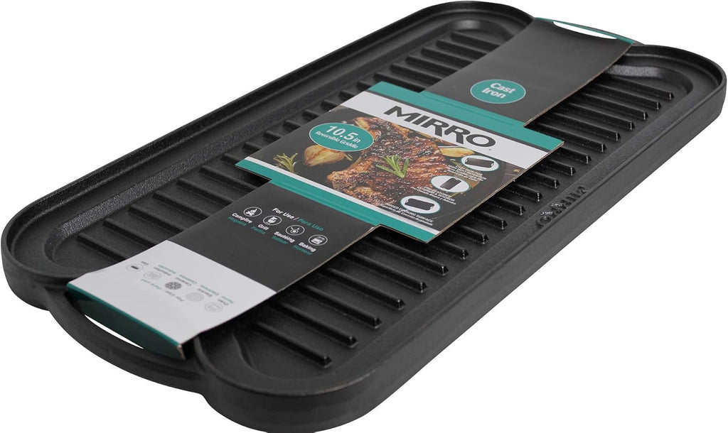 Mirro MIR-19055 Pre-Seasoned Cast Iron Reversible Grill/Griddle with Handles, 20 Inch G184927