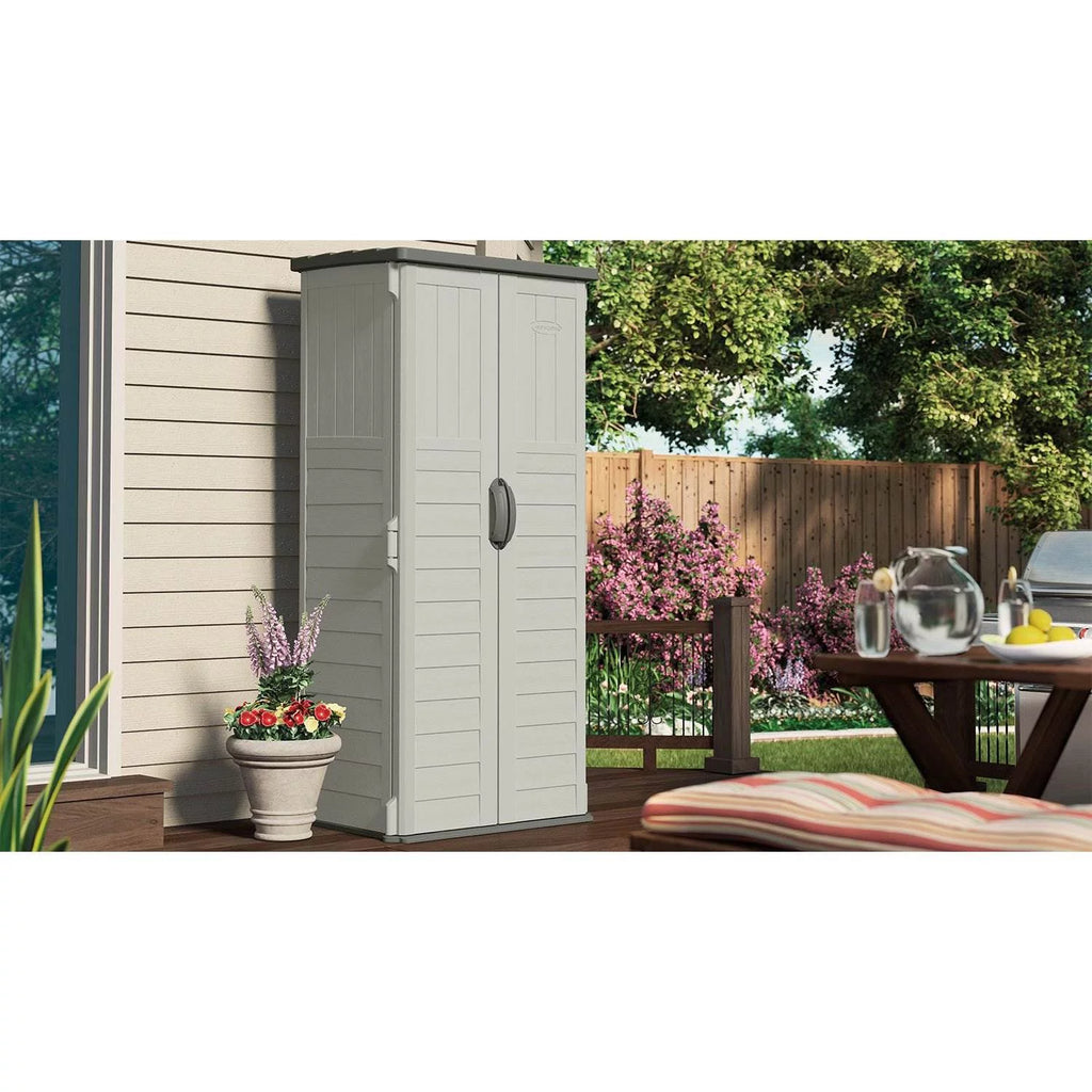Suncast BMS1250 Resin Vertical Storage Shed, 22 cu ft V334861