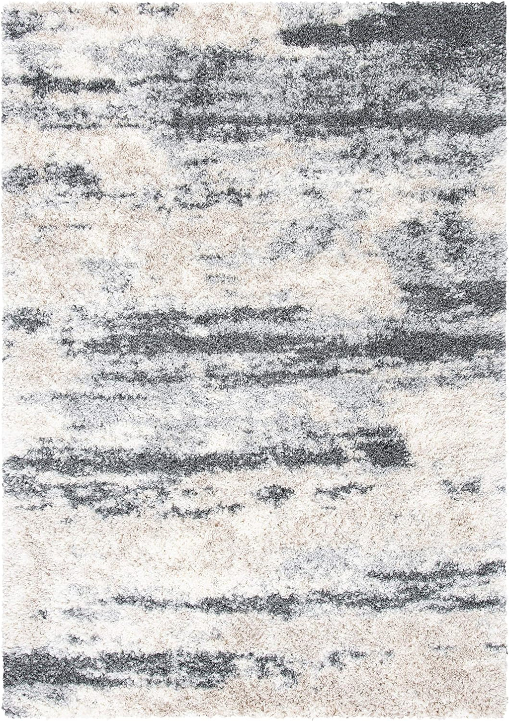 SAFAVIEH Fontana Shag Area Rug - 8' x 10', Grey & Ivory M6282