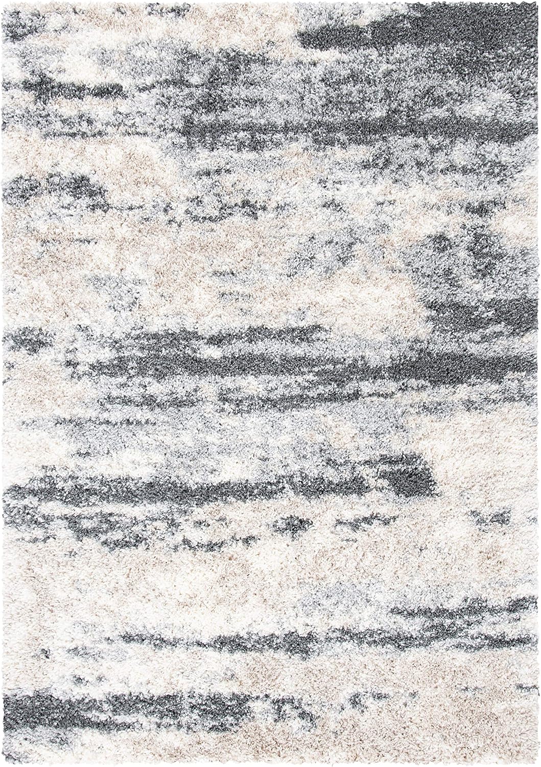 SAFAVIEH Fontana Shag Area Rug - 8' x 10', Grey & Ivory M6282