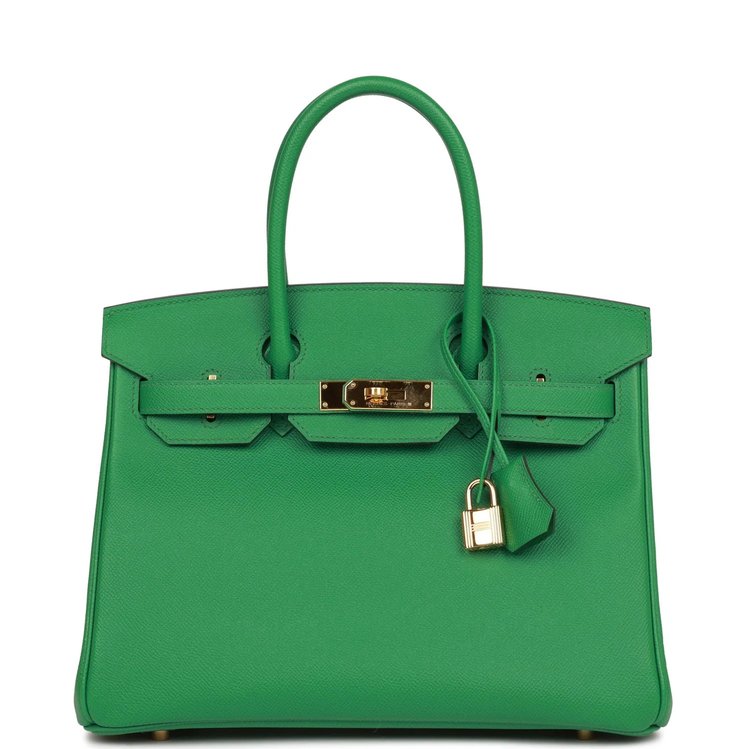 Pre-owned Hermes Birkin 30 Cactus Epsom Gold Hardware