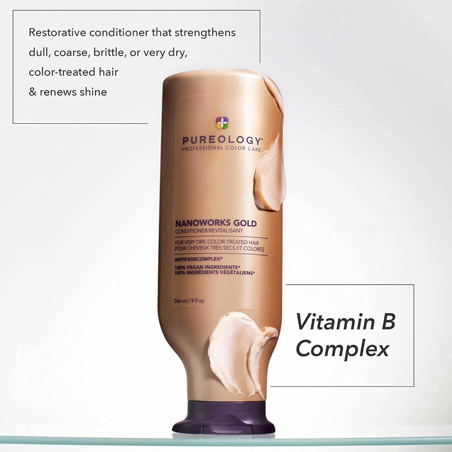Pureology Nanoworks Gold Shampoo for Very Dry Color-Treated Hair, Sulfate-Free R83131
