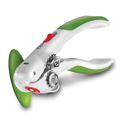 Zyliss Lock N' Lift Manual Can Opener With Lid Lifter Magnet, Red