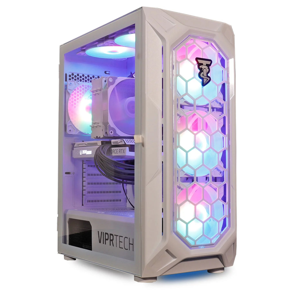 ViprTech.com Ghost 2.0 Gaming PC - AMD Ryzen 5 5600G (12-Core 4.4Ghz), RTX 3060 12GB, 32GB DDR4 RAM, 1TB NVMe SSD, VR-Ready, Streaming, RGB, Windows 11, Warranty, Desktop Computer - Radiant Selections