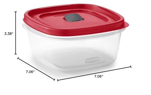 Rubbermaid Easy Find Lids 5-Cup Food Storage Container, Racer Red, 2-Pack Q92043