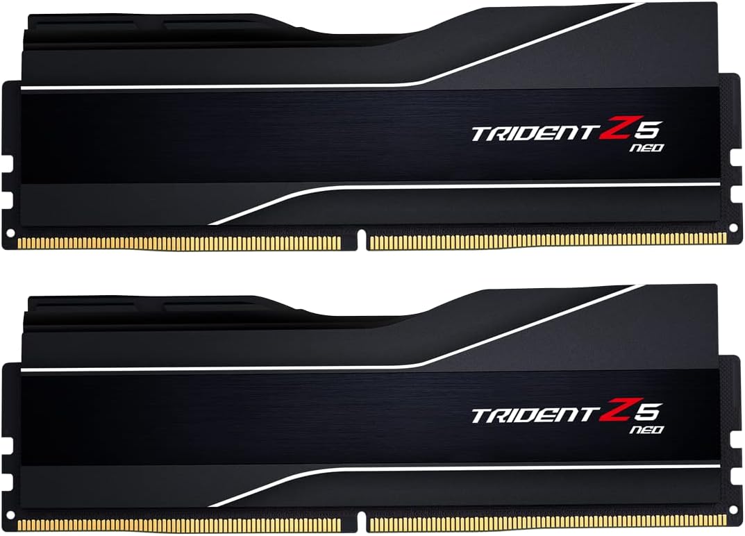 G.SKILL Trident Z5 Neo Series (AMD Expo) DDR5 RAM 64GB (2x32GB) 6000MT/s CL30-40-40-96 1.40V Desktop Computer Memory UDIMM - Matte Black (F5-6000J3040G32GX2-TZ5N)