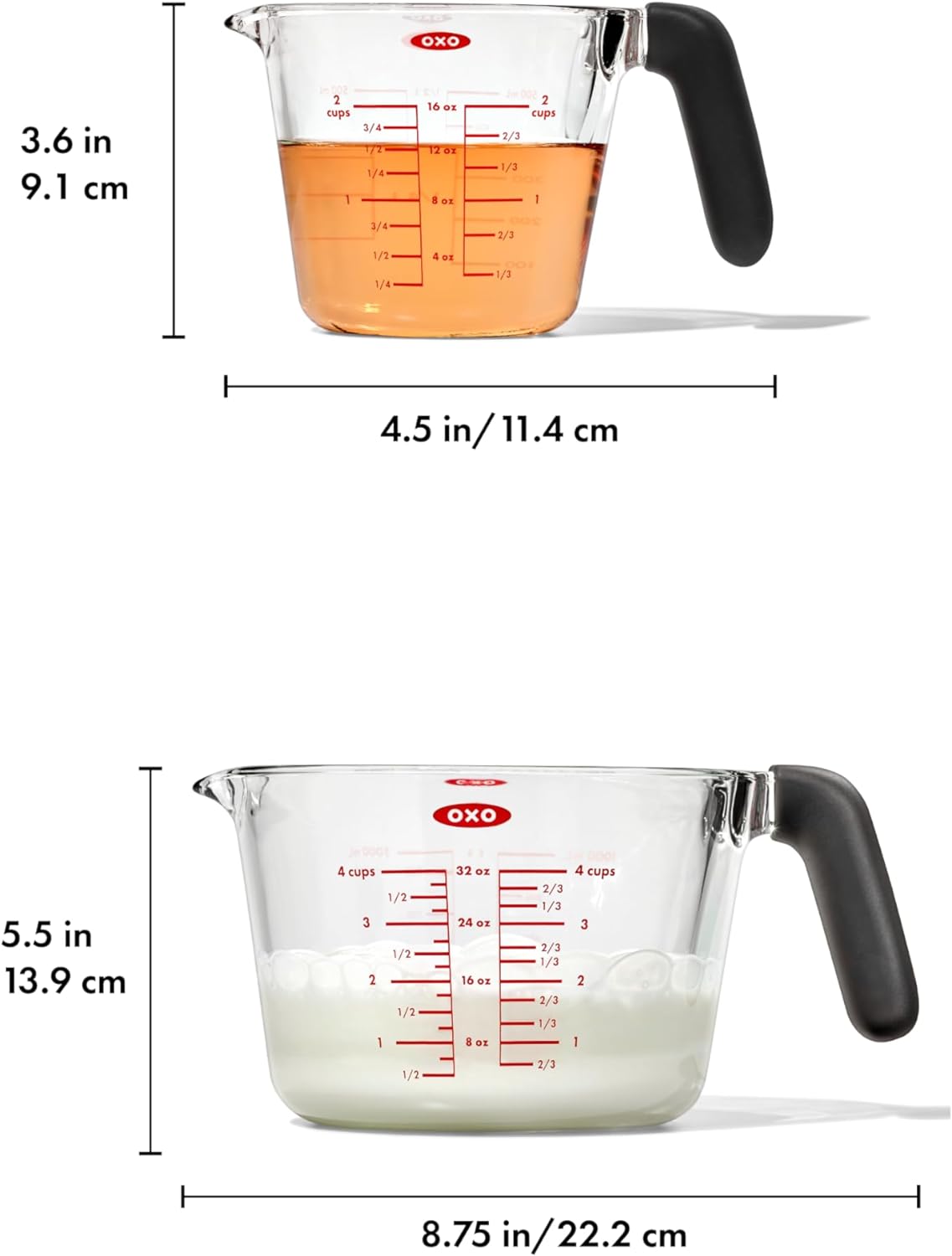 OXO Good Grips 2-Cup and 4-Cup Glass Measuring Cup Set H29378
