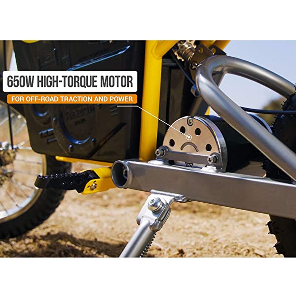 Electric Motocross Off-Road Bike MX650 Yellow k7p