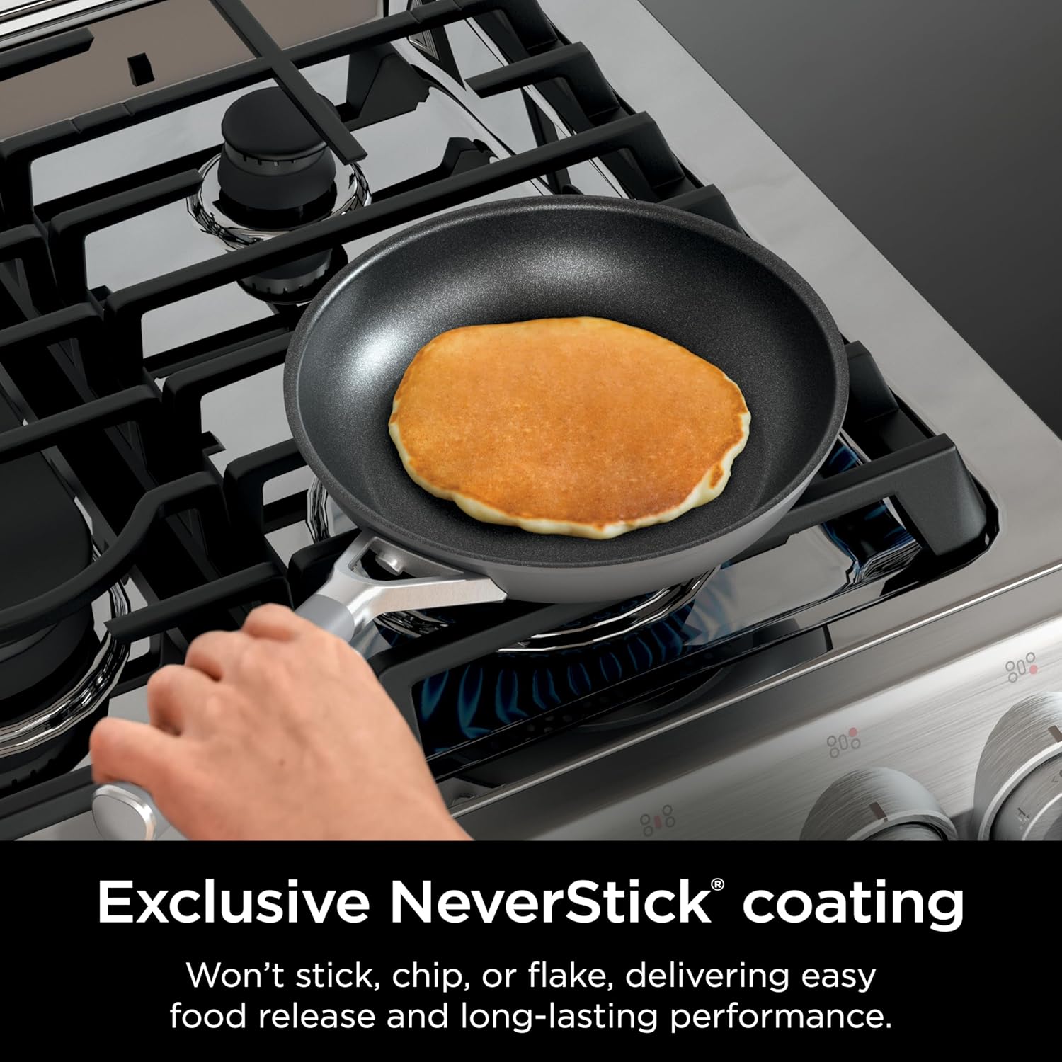 Ninja CW60020 NeverStick Comfort Grip 8" Fry Pan, Nonstick, Grey F43218
