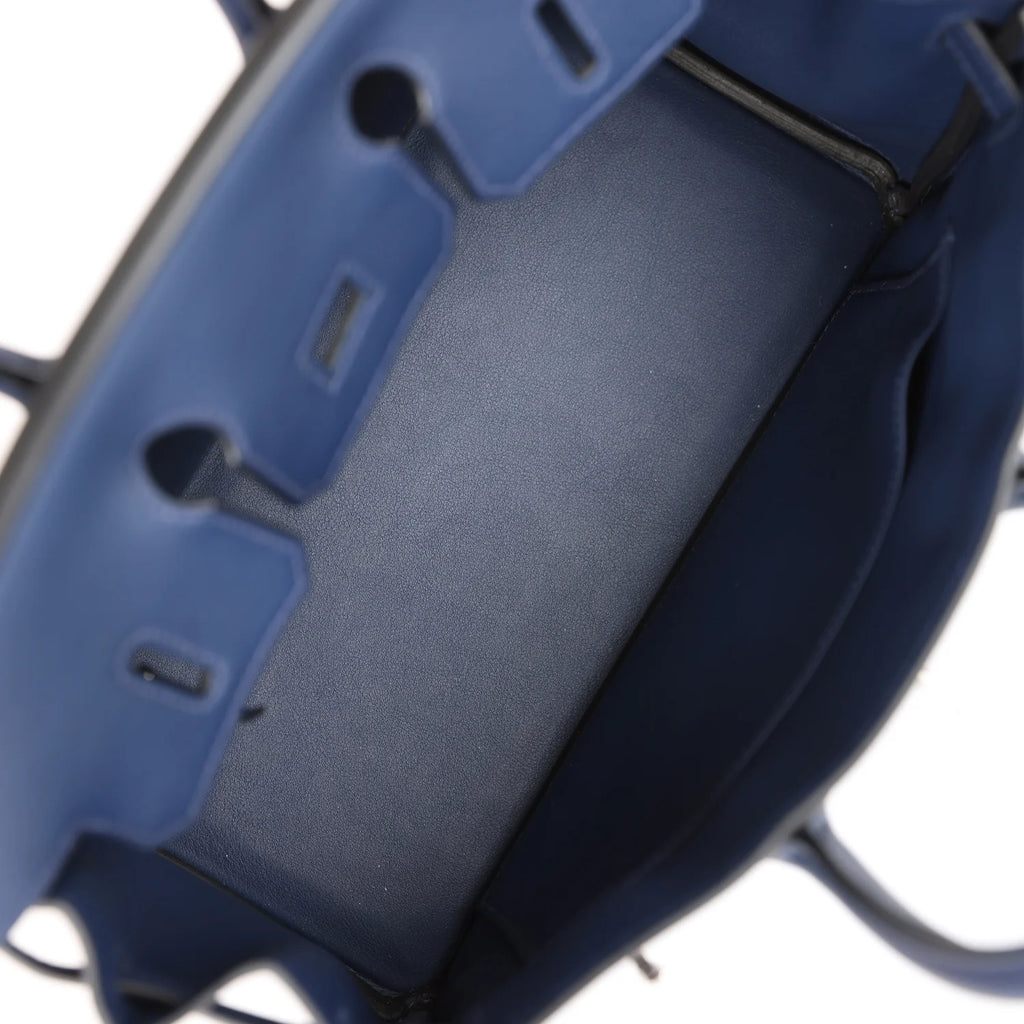 Birkin 25 Bleu Navy Swift Palladium Hardware a7