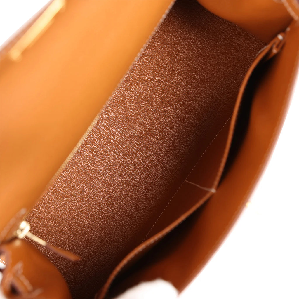 Gold Epsom Leather Handbag a7